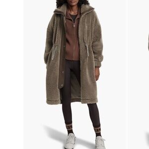 Varley Brown Long Teddy Coat